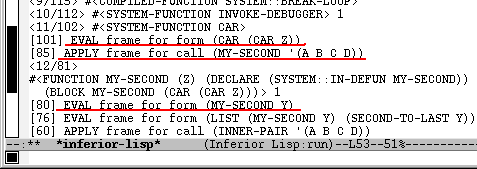 backtrace: EVAL (pair-off '(a b c d))