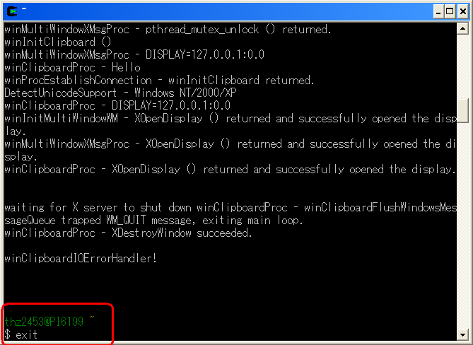 Exit Cygwin