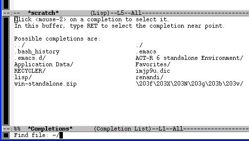 directories under the home directory